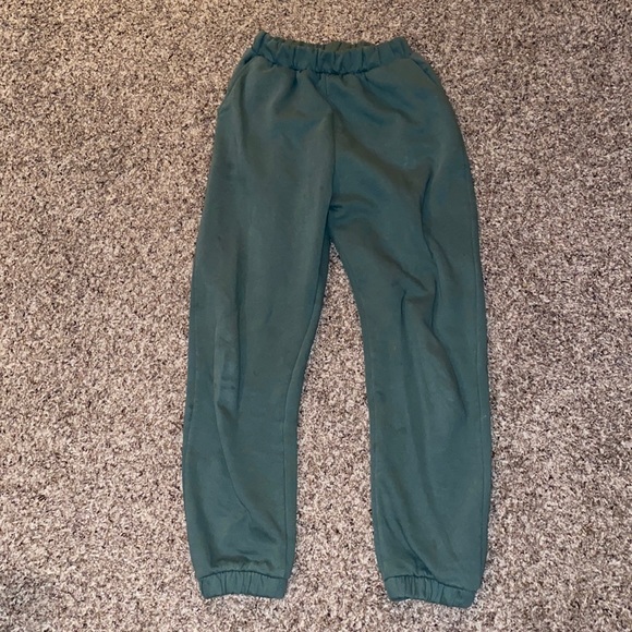 Zara Pants & Jumpsuits Zara Green Plush Joggers Poshmark